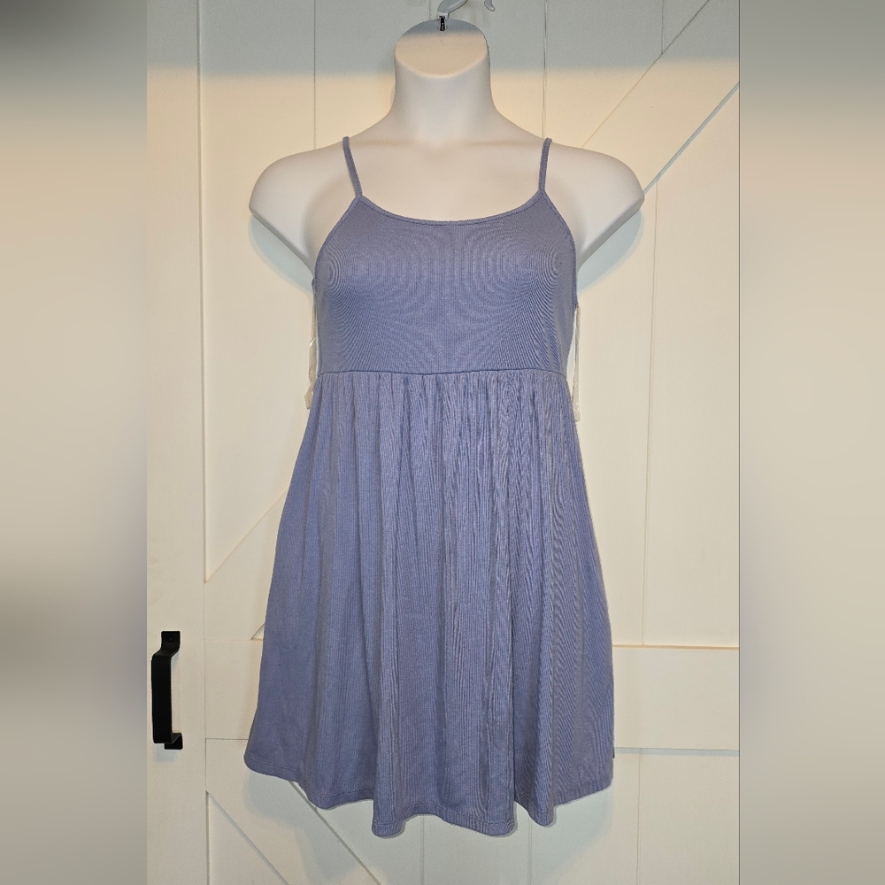 Wild Fable Lavender Ribbed Mini Sundress Size M w/ Pockets Adjustable Straps